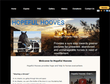 Tablet Screenshot of hopefulhooves.org